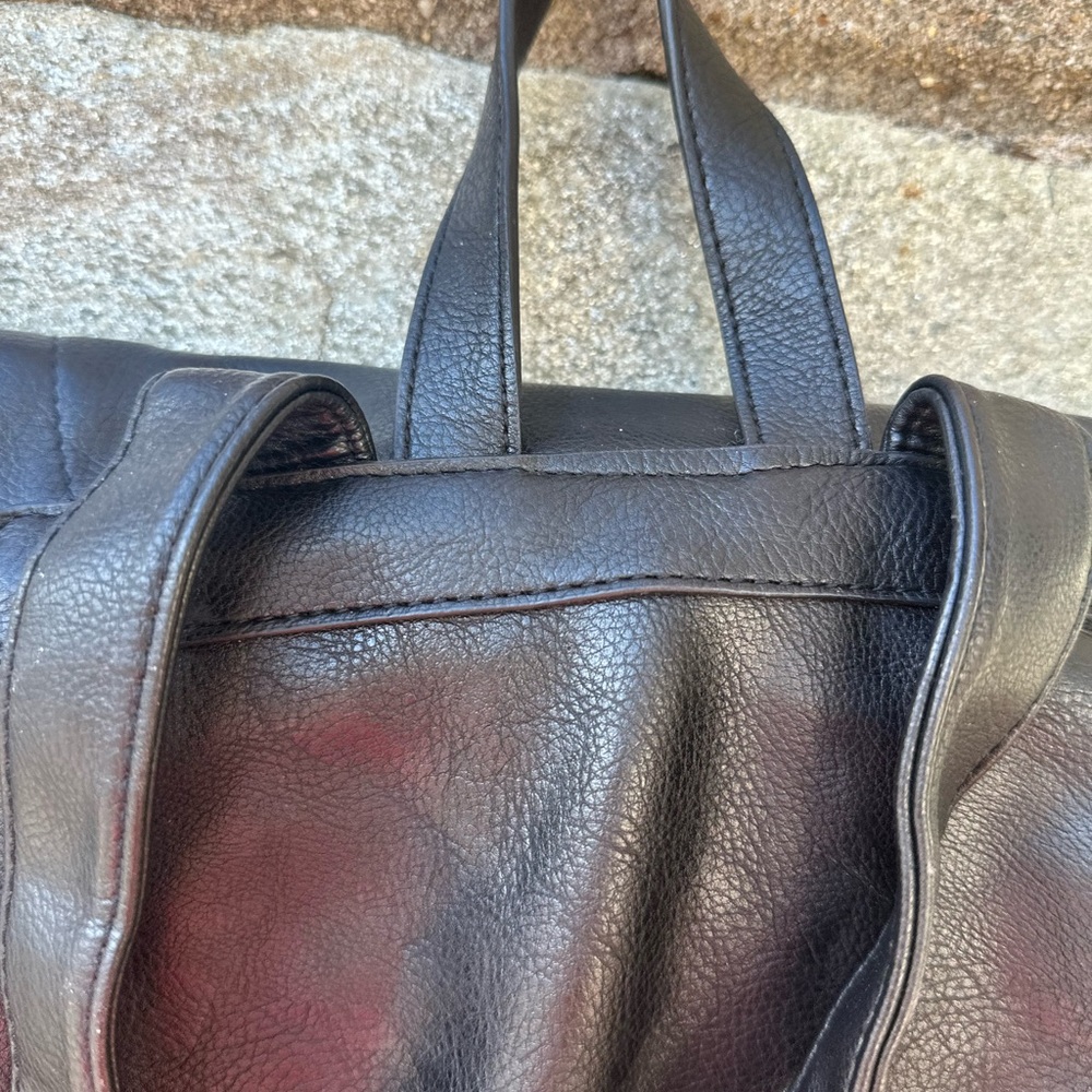 Merona Black Backpack With Rectangular Shape And … - image 8